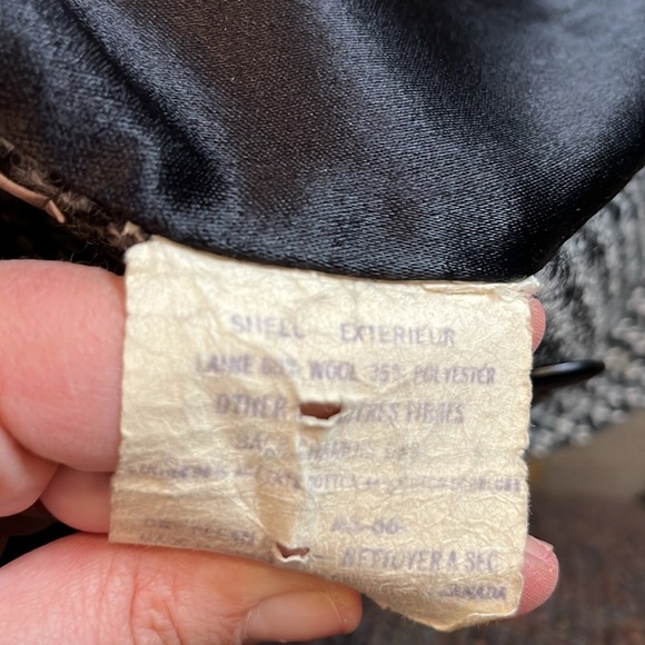 Xception Vintage Canadian made oversized L XL wool blend coat tweed - Picture 12 of 16